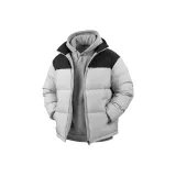 Темно-серый утолщенный пуховик