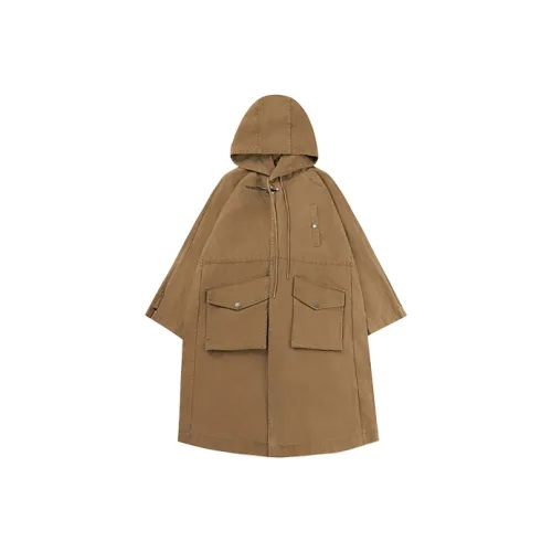 Sameuoo Хаки Унисекс Тренч