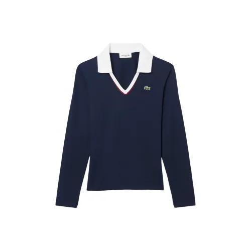 LACOSTE Collaboration ZKG Морской синий Красный Морской синий Белый Женское Поло