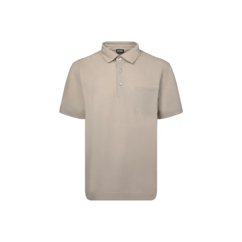 Ermenegildo Zegna Бежевая Мужская Рубашка Поло