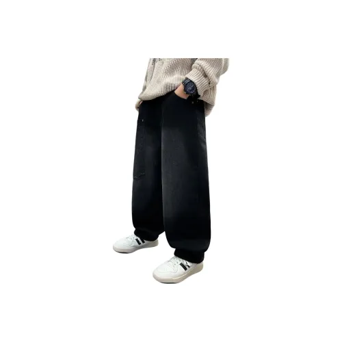 Marcolor Черный Серый Бархат Брюки Школьные Джинсы