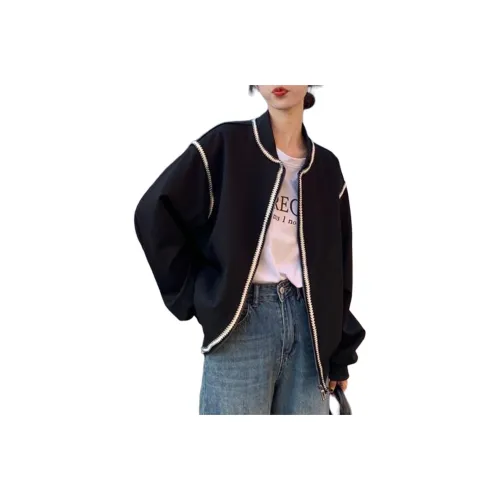 BQERTY Черный Утолщенный и с флисовой подкладкой!!! Женские бейсбольные Джерси