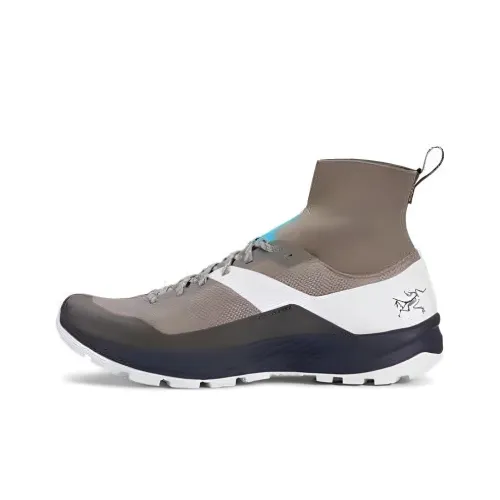 Arcteryx VERTE Амортизация Износостойкая Высокая Уличная Обувь Унисекс Серый Белый