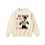 Абрикосовый свитшот с круглым вырезом