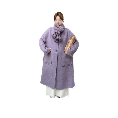 LAOYECHE Фиолетовое Женское Пальто