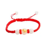 Ночной свет Браслет с бусинами "Овца" - Красная нить