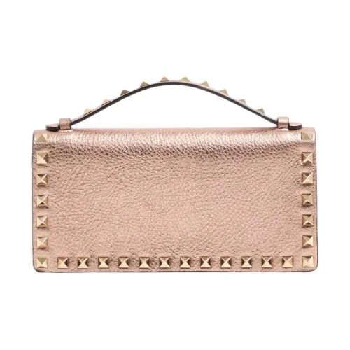 Valentino GARAVANIRockstud Телячья кожа Сумка через плечо Женская Светло-розовая