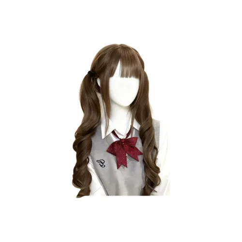 UMIFFA Lolita Double Ponytail Перука для Женщин 85 см Длинные Вовные Волосы Увеличенная Длина УНИВЕРСАЛЬНАЯ Косплей Полный Комплект