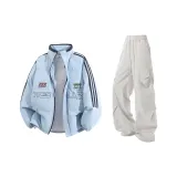 Светло-синие + светло-серые штаны