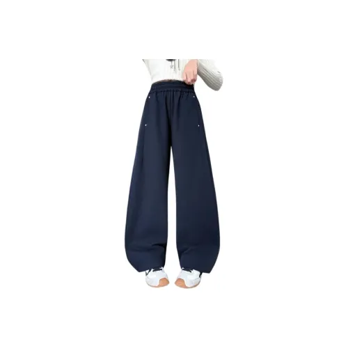 BIG WASP Темно-синие KIDS Вязаные тренировочные штаны