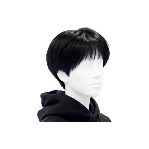 YOUXI Белый Японский стиль Мужская парик с короткими волосами Hunk Флис Полностью костюм