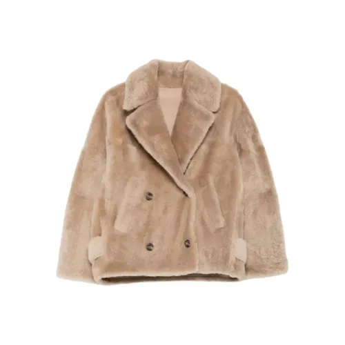 Yves Salomon Коричневый Женские Меховые изделия