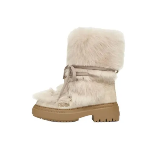 FENDI Apres Chic Короткие Сноубутсы Женские Бежевые