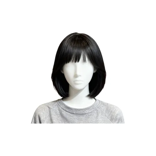 GLUNA Перука Женская Короткие волосы One Cut Естественный Анти-Аджинг Человеческие волосы Равномерное Разделение Рябь волосы