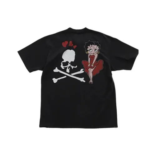 Mastermind JAPAN x BEIDIXIAOJIE LIANMINGKUAN MISS Betty Коллаборация Fw25 T Рубашка Поврежденная Стандартная Мужская