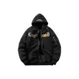 Чёрный, хлопковый, с капюшоном