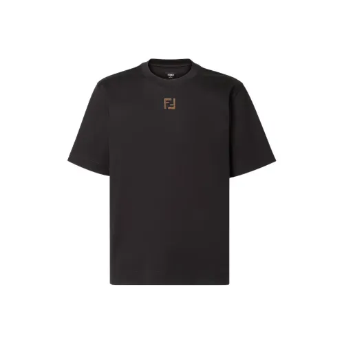 FENDI Мужские черные T-рубашки