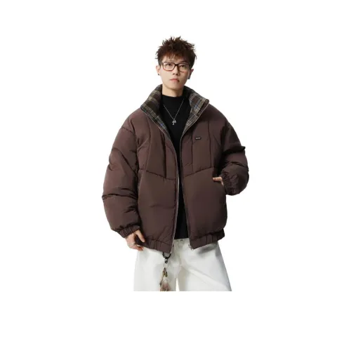 YINNIZHE Темно-коричневый унисекс пуховик