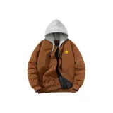 Бежевый, желтый, с капюшоном, хлопок, версия