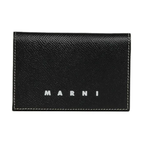 MARNI Cordova Коровья кожа Держатель для карт Унисекс Черный и Умбра