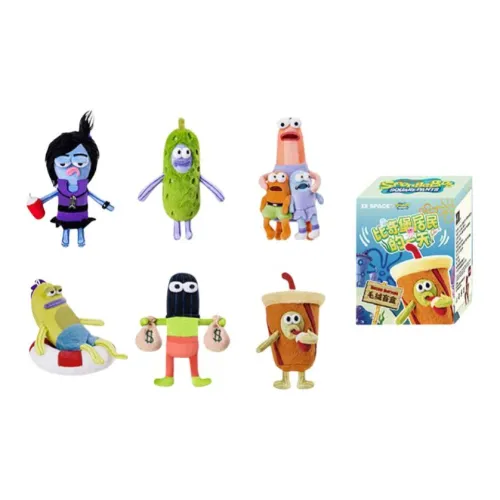 X11 SPACE Губка Боб Житель Бикини Боттом Коллекция Плюшевая Кукла Слепые Коробки Одиночная Коробка Целая Коробка 6 шт