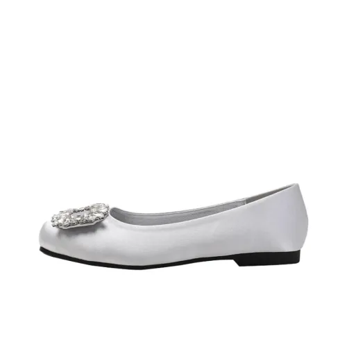 LANMOU Женские повседневные туфли серебристый женские