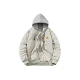 Бежевый, хлопок, с капюшоном, версия