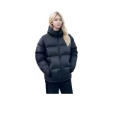 Черный хлопковый пуховик