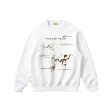 Белый свитшот с круглым вырезом