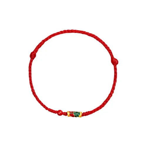 ROGA Браслет с шнурками из киновари Унисекс