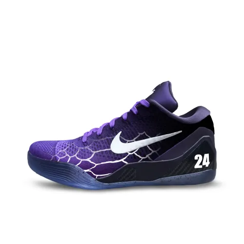 Nike Kobe 9 Elite Low Protro Черный Фиолетовый Мамба Дышащий и Упругий Низкий Топ Баскетбольные Кроссовки Унисекс