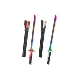 [Двойной Меч Комплект] Пламя Красный + Матовый Звездный Серый [Чехол Искра + Звук Удара + Автоматический Спрей]