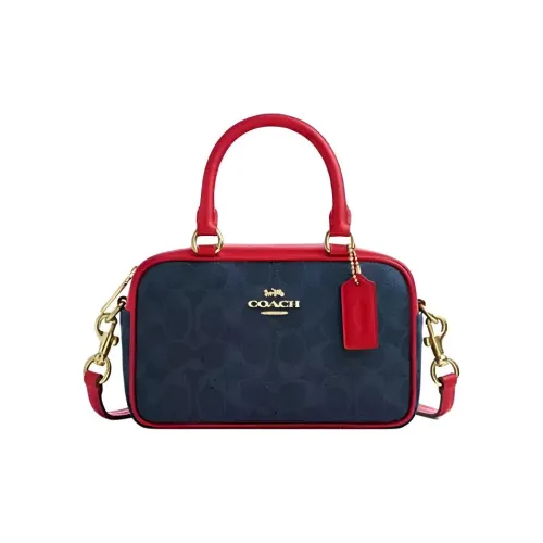 COACH SATCHELSignature Кожа Через плечо Сумка Мини Женская Красная