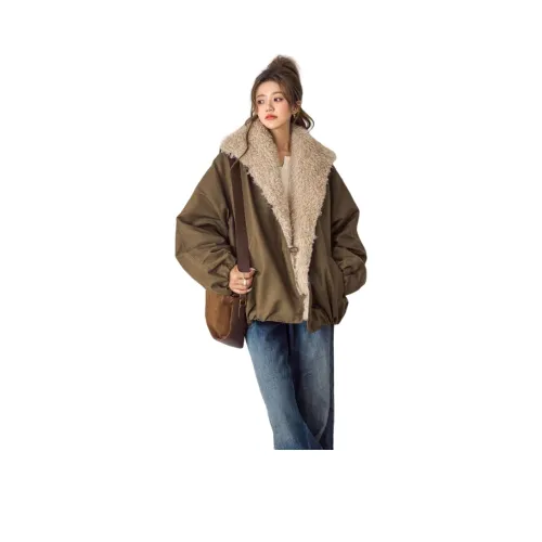 YICHEN Серый Коричневый Оливковый Женские Пуховики