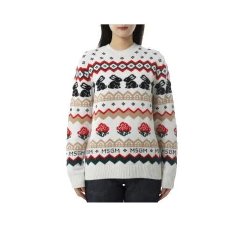 MSGM Многоцветные Женские Кашемировые Свитера