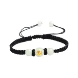 Ночной свет Дракон Браслет с бусинами - Кофейный Шнур