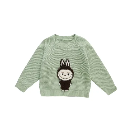 RHOBESAM Размер 7 Детская Коллекция Labubu Свитер Зеленый KIDS Свитера