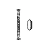 Чёрный [Белая раковина] + Один ромб ажурная оболочка