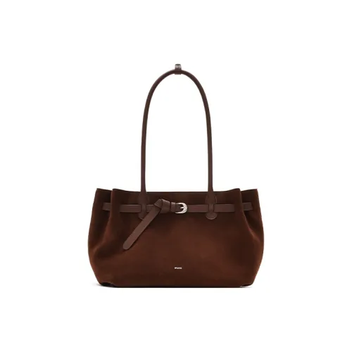 MUVA Корова Замша Тоут Сумка Плечевая Сумка Большая Женская Карамельный Коричневый Медовый Чай Коричневый