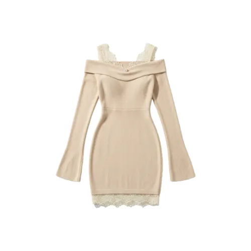 ONEPASS Длинное платье с длинными рукавами женское