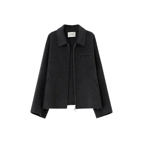 SOON FLOWER Темно-серый Женский Пальто