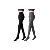 [Носки с рисунком "Стопы"] Черный + Средне-серый