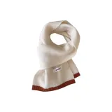 Шарф из трикотажной ткани, прозрачный стиль, миндально-бежевый цвет