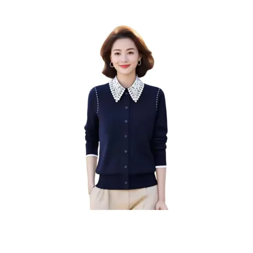 MOUSIDEYOUHUO Темно-синий Бесплатно Muse Бренд Наклеенный Женский Трикотаж