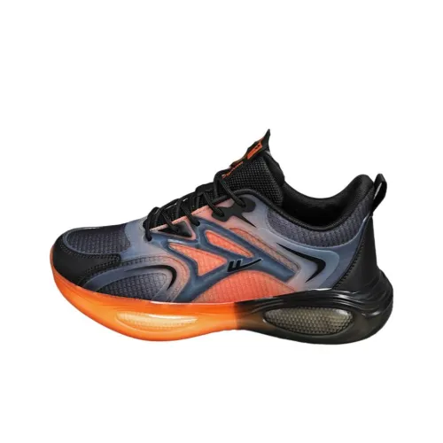 Warrior Градиентный Китайский Модный Тренд Стиль Износостойкий и Легкий Низкий Топ Кроссовки с Толстой Подошвой