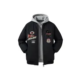 Чёрный улучшенный хлопковый пуховик