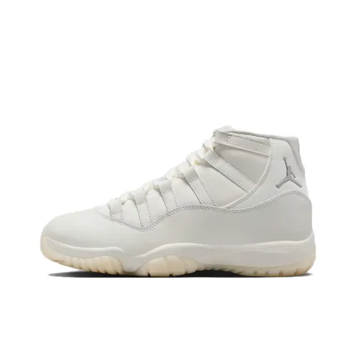 Jordan Air Jordan 11 MID Топ Винтажные баскетбольные кроссовки Женские Pearl White