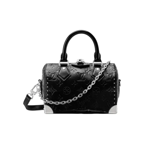 LOUIS VUITTON SpeedyTrunk Коровья кожа Одно плечо Сумка 20 Женская Черная