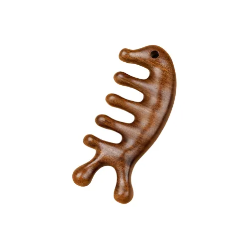 YOUWANGGU Золотистый гребень из сандалового дерева