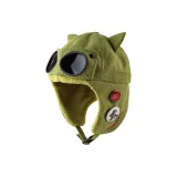 Маленький значок на ухо, пилот, солнцезащитные очки, шапка-ушанка, зеленый